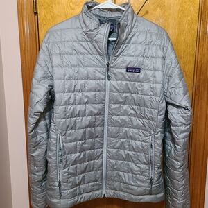 Patagonia nano puffer jacket, silver/gray size M M, Medium Mens